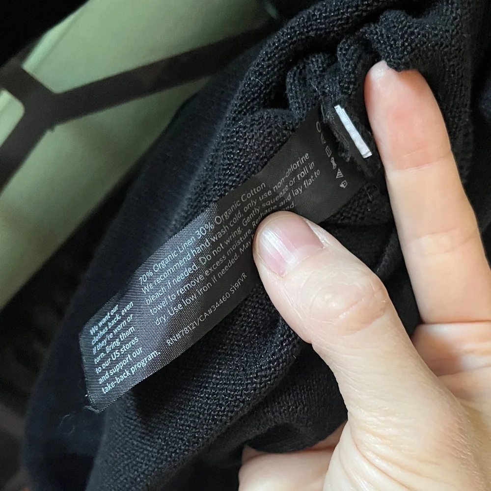 Eileen Fisher Women’s Small Petite Black Linen/Cotton Blend Button-Up Cardigan - Picture 4 of 4